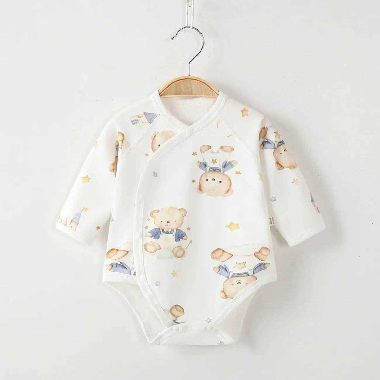 Baby clothes pure cotton onesies autumn and winter baby rompers spring summer jumpsuits newborn triangular longsleeved Q260919