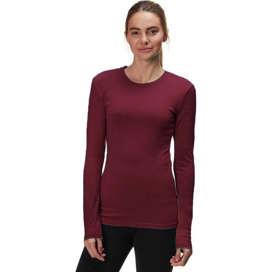 100% Merino Wool Crew Neck T Shirt Women Merino Wool Long Sleeve Shirts Base Layer Top Sports Clothing Quick Dry Thermal 200gsm R260921