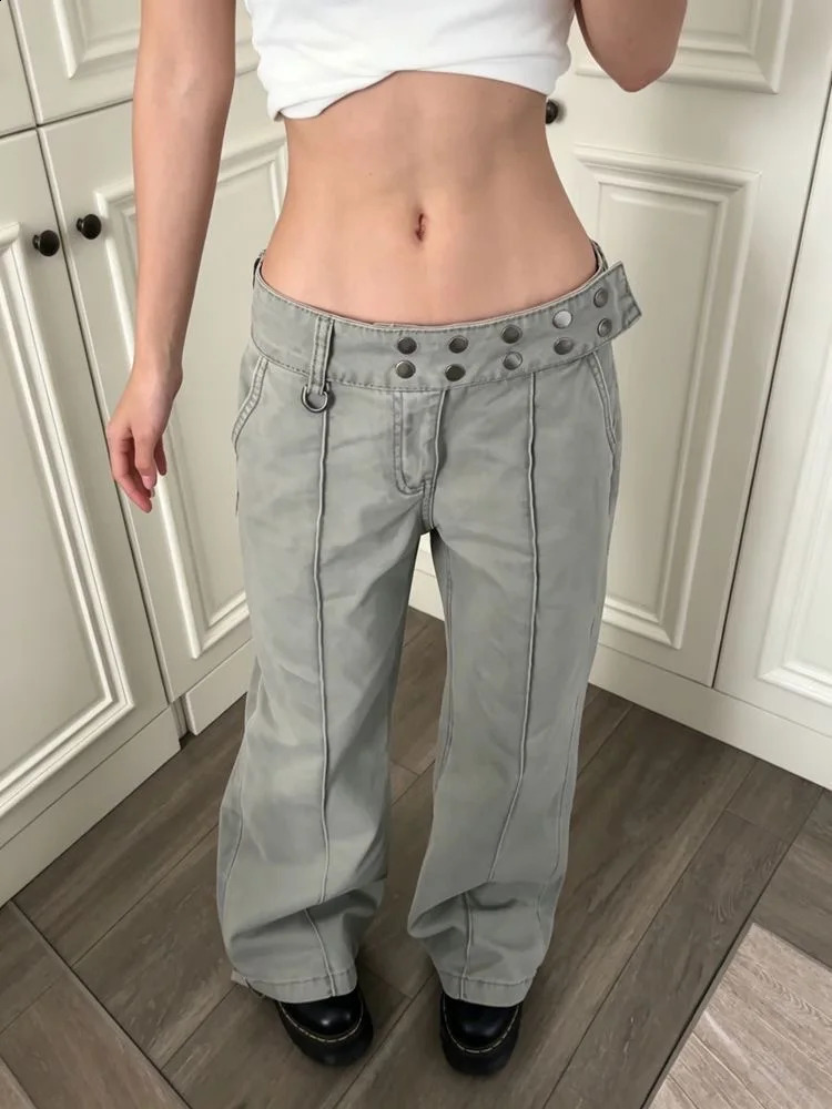 American Retro Deconstructed Patchwork Straight Leg Jeans Women Summer High Street Loose Slimming Casual Wide Leg Pants 260921