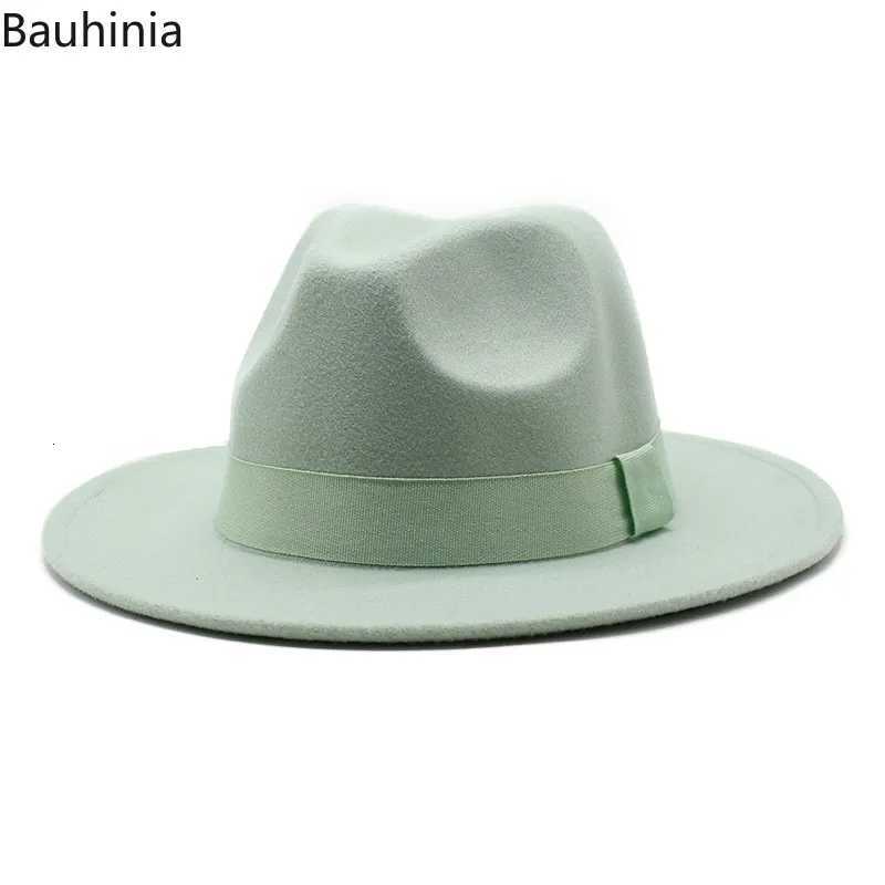 Brim Hats Bucket Hats Wide 2023 New Hot Wide Brim Felt Fedora Hats With Bee Ribbon Autumn Winter Wedding Party Trilby Hat Men Gentleman Jazz Hats 56