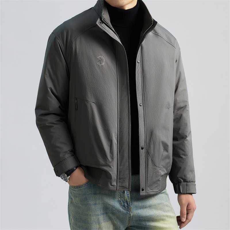 Down Parkas Casual Men's Men's Stand Collar 90% White Duck Down Jackets Winter Streetwear Windproof Warm Puffer Coat Outdoor Padded Parka