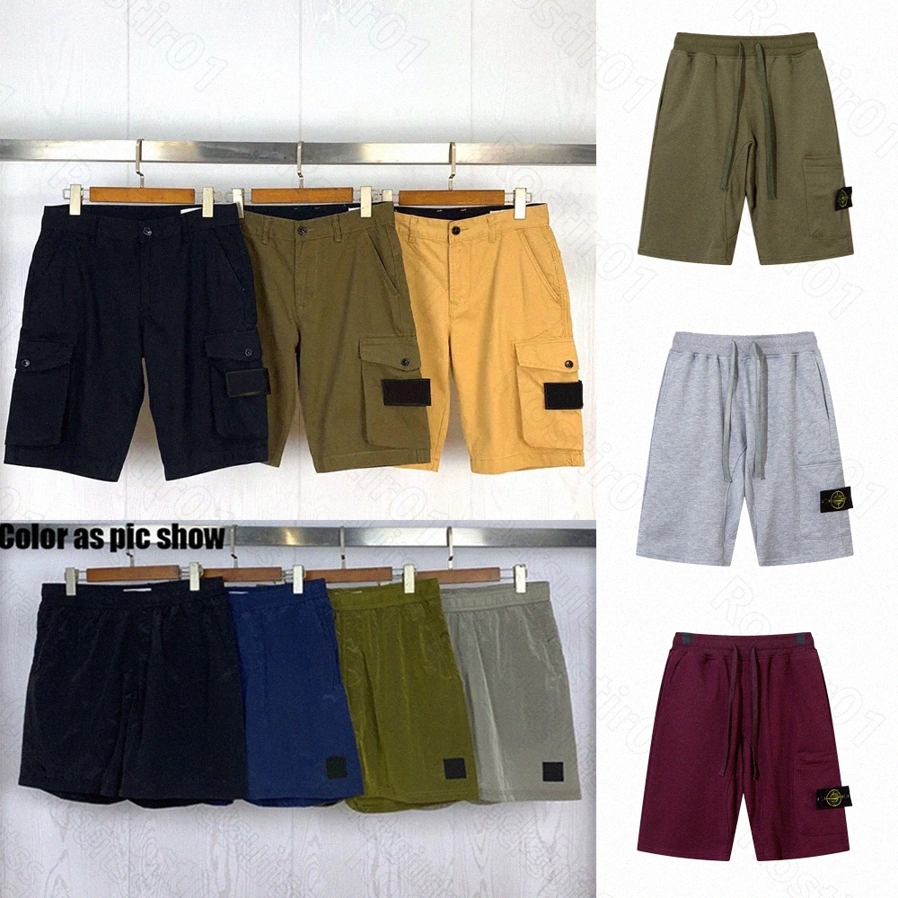 Stonne Mens Designer Cargo Shorts, Elastic Waist, Multi-Pocket, Topstoney Detail, Casual Outdoor Workwear, Comfortable & Breathable G8DJ#