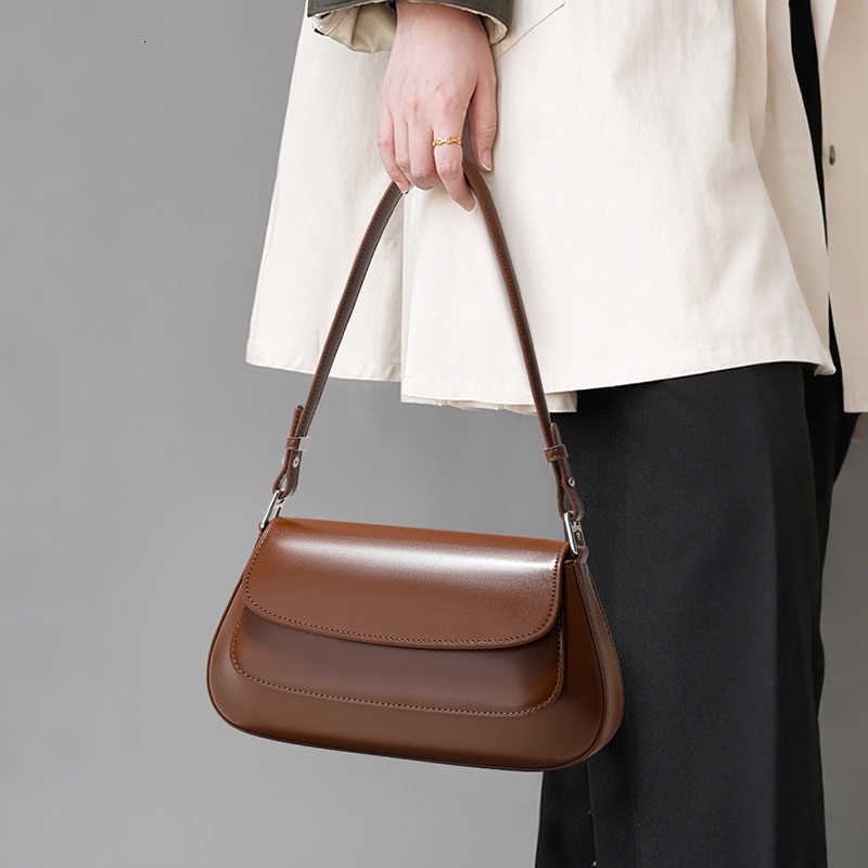 Leather Genuine Cross Saddle Body Bag for Women 2026 New Trendy Style Vibe Stylish Versatile Crossbody Single-Shoulder H260922