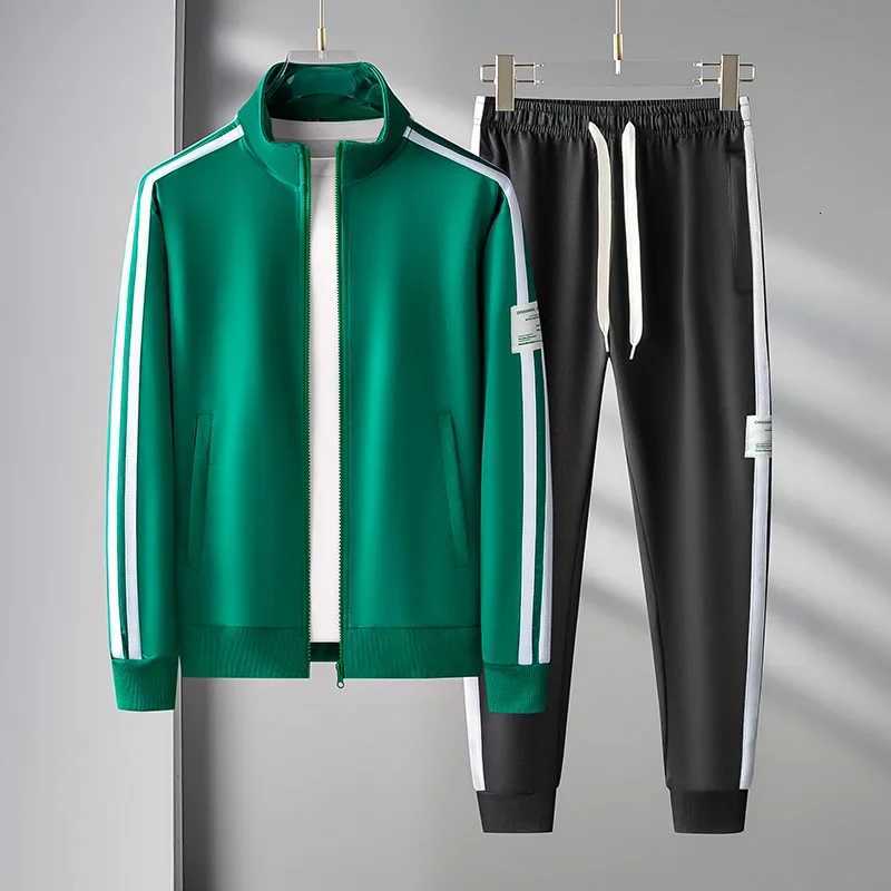 Tracksuits Men's Tracksuit Men's Korean Fashion Mens Sportswear Two Piece Sets Casual Man Jacket Sweatpants Male Clothing Sports Clothes J