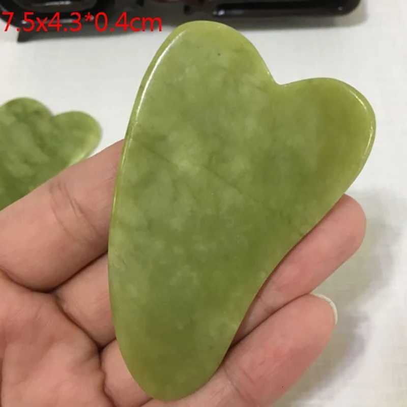 Jade Face Natural Massager 1pc Massage Roller + Guasha Board SPA Scraper Stone Facial Massager Set N260921