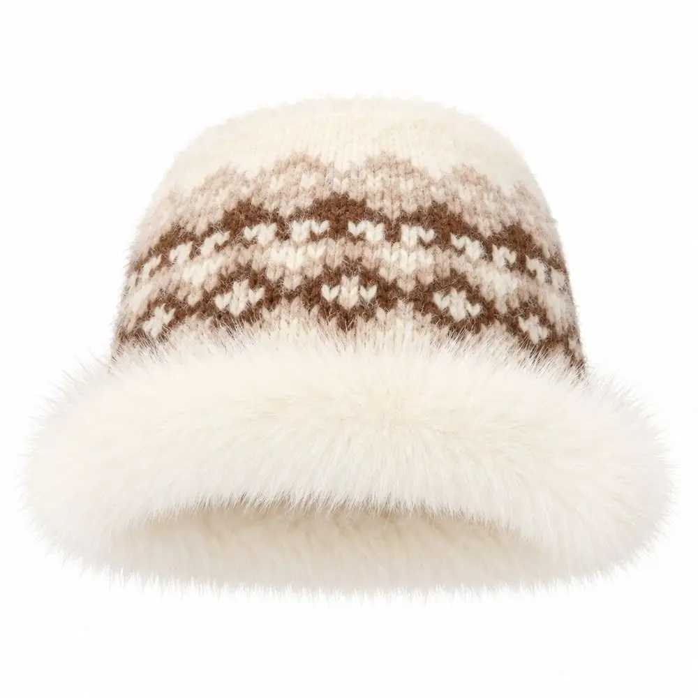 Thickened Fisherman Hat Faux Fur Casual Windproof Ear Protection Cap Cold Proof Bucket Cap Winter M260921