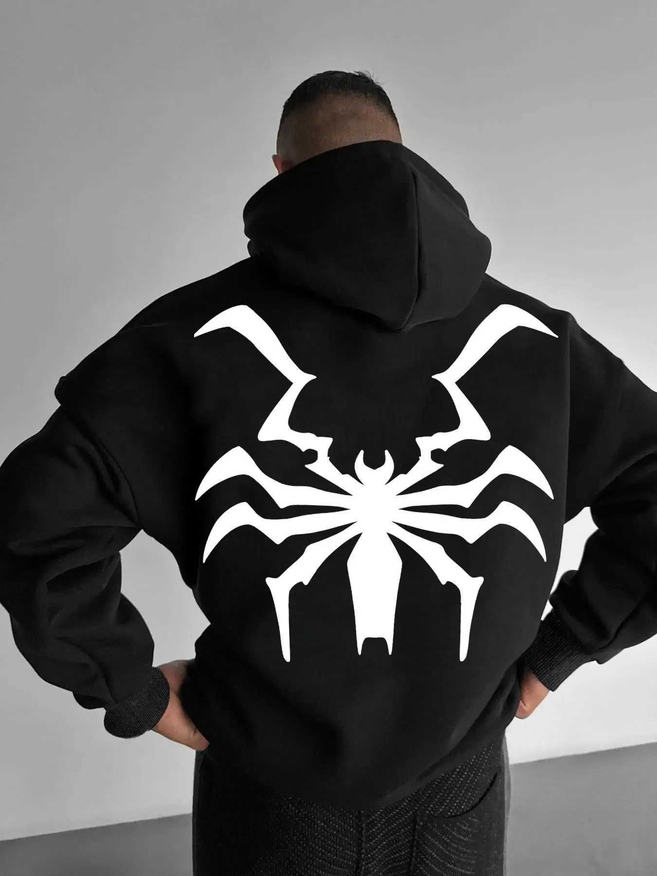 Mens Regular Fit Print Drawstring Graphic Hoodie Casual Pocket Long Slve Hooded Sweatshirt Men Clothes for Fall Winter Daily Wear Casual Hoodie Pull