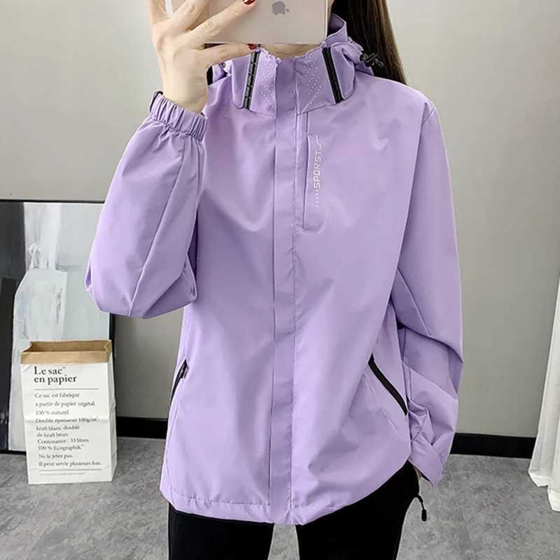 Women's Jackets Outdoor Climbing Hiking Waterproof Jacket Women 2024 Autumn Sports Hooded Coat Trekking Mountain Windbreaker Jackets Raincoat C