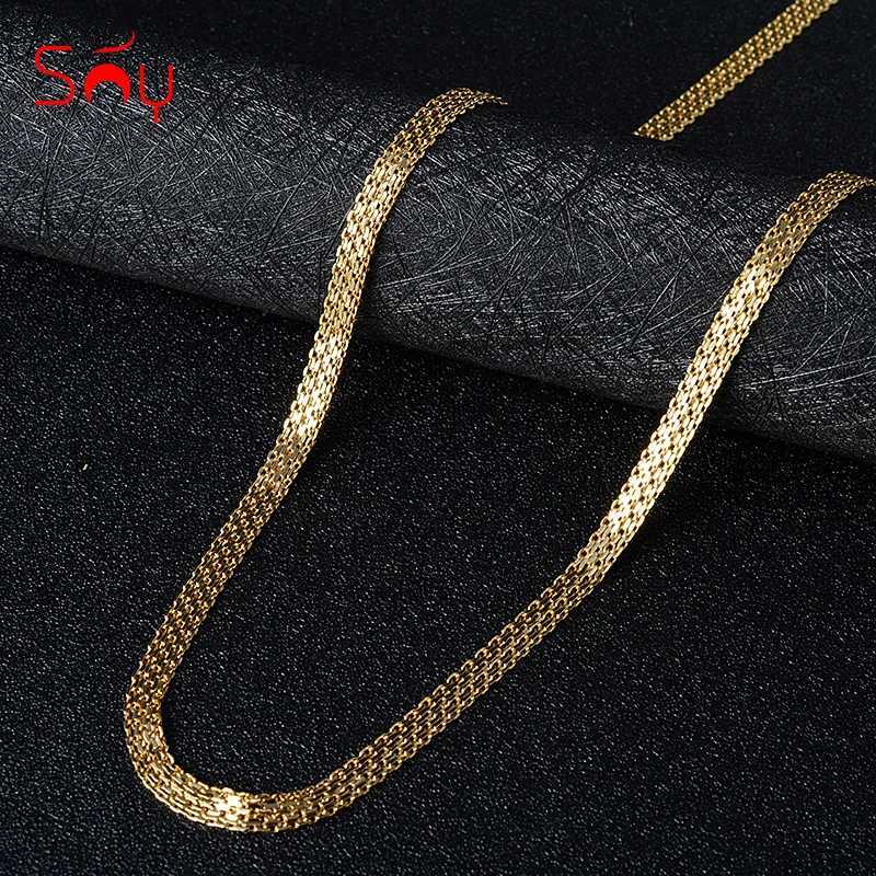Pendant Necklaces Sunny Jewelry Fashion Gold Plated Copper Necklace Chains Snake Chain For Man Women High Quality Daily Wear Wedding Party Gift X260