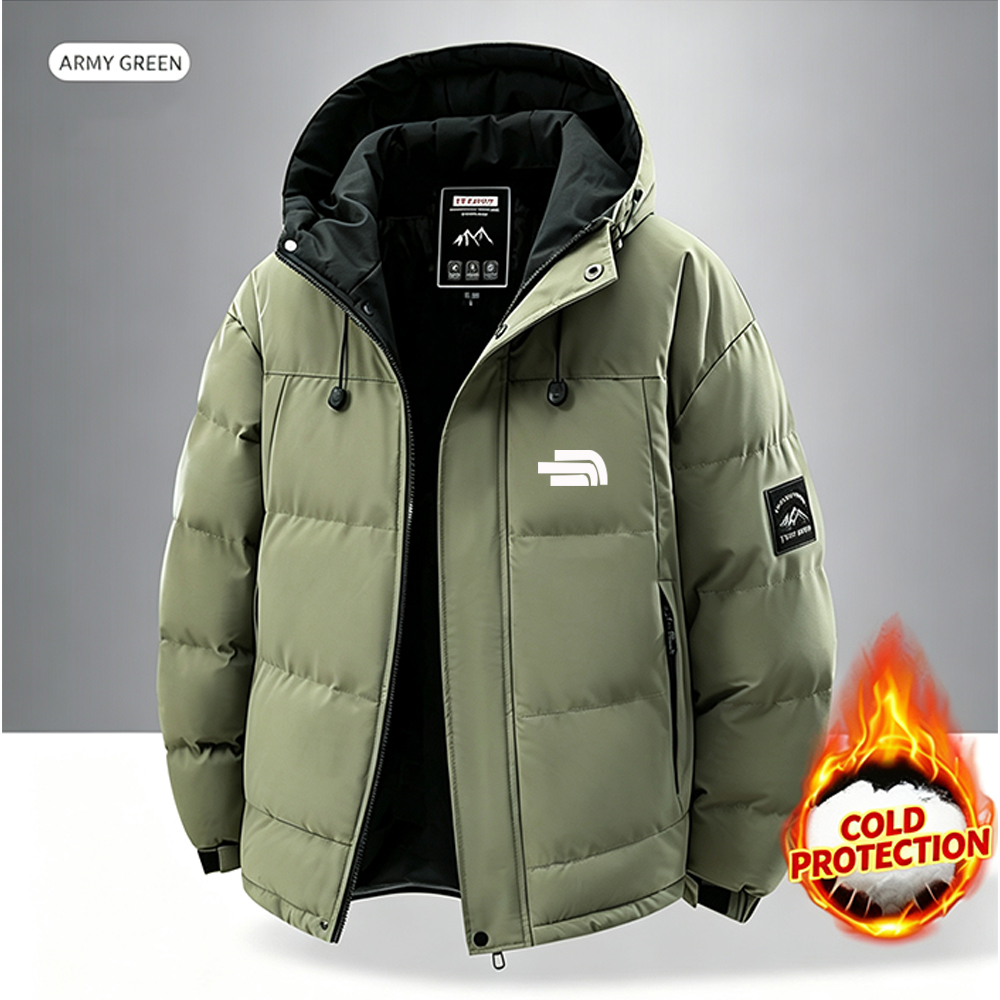 6XL Thick Warm Plus Size Winter Jacket Men Puffer Jacket Hooded Parkas Mens Cotton Fleece Padded Fake Two Piece Coats Outwear