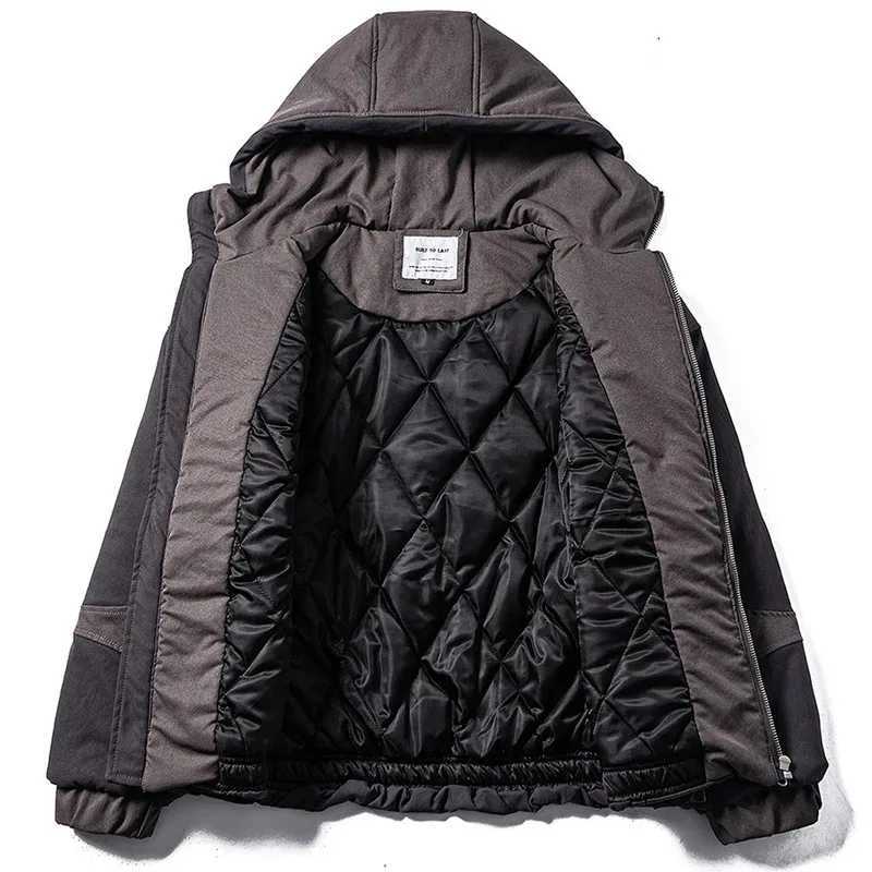 Winter Parkas Men's Jackets Down Men Thicken Warm Parkas Coats Streetwear Harajuku Oversized Padded Jackets Loose Casual Jackets Outwear C26092