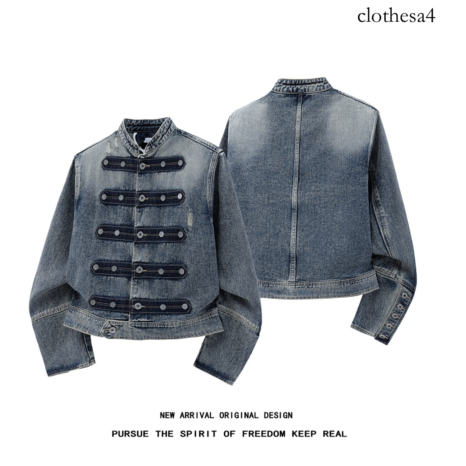 Cross-border European and American Amazon denim vest new style jacket fashionable versatile fashion independent long-sleeve women's clothing