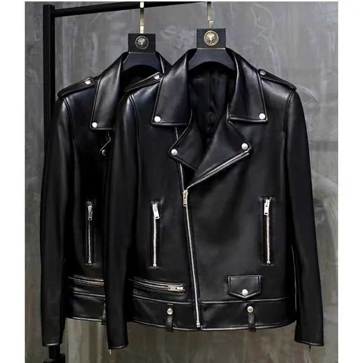 Leather Faux Women's Leather Korean Style Loose Women's Short Leather Jacket Spring Autumn 2025 New Fashion Motorcycle Jacket Outerwear Tr