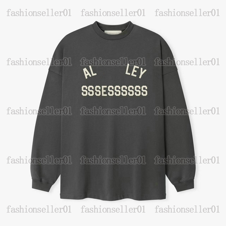 designer mens t-shirt long sleeve autumn streetwear tshirt Oversize Loose Classical big Letter NO.8 print Skateboard Clothing hip hop luxury gray te