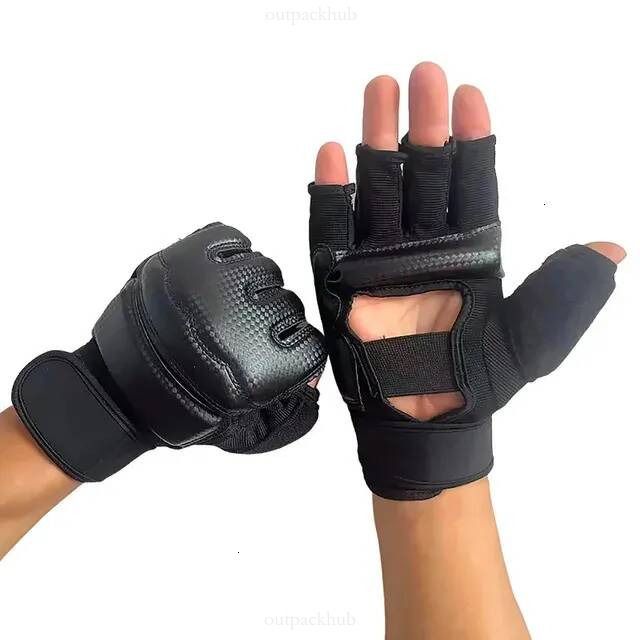 2026 W2 New Half Finger PU Leather MMA Fighting Kick Boxing Karate halloween outdoor Muay Thai Training Workout Gloves 240125 Free Shipping aa1 d22