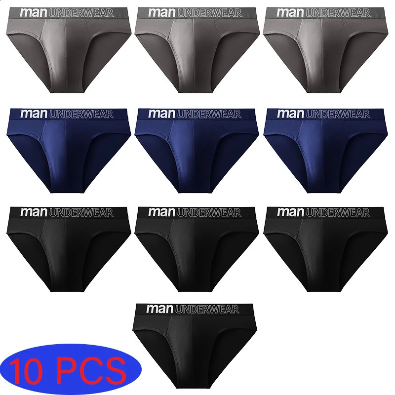10 PcsLot Mens Briefs Underwear Letter Comfortable Panties Shorts Sexy Boxer Shorts Gifts for Man Underpants 260921