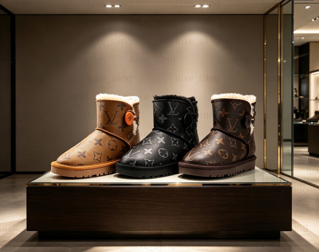 New Australia boots designer uggsman tasman kids Snow boots Wool boots Fashion Printed Toddler Boots Collaboration brand Winter warm shoes Children
