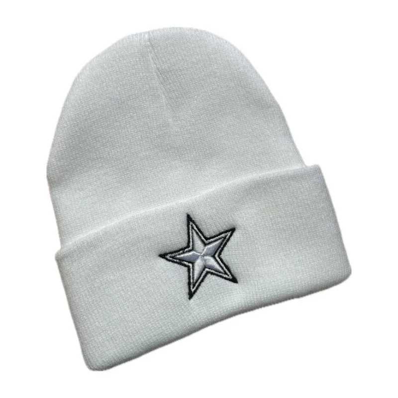 Pattern 1PC Star Soft Autumn Warm Winter Fashion Casual Beanies Boys And Girls Solid Color Elastic Knitted Hip Hop Hat CJCYMZ085 M260921