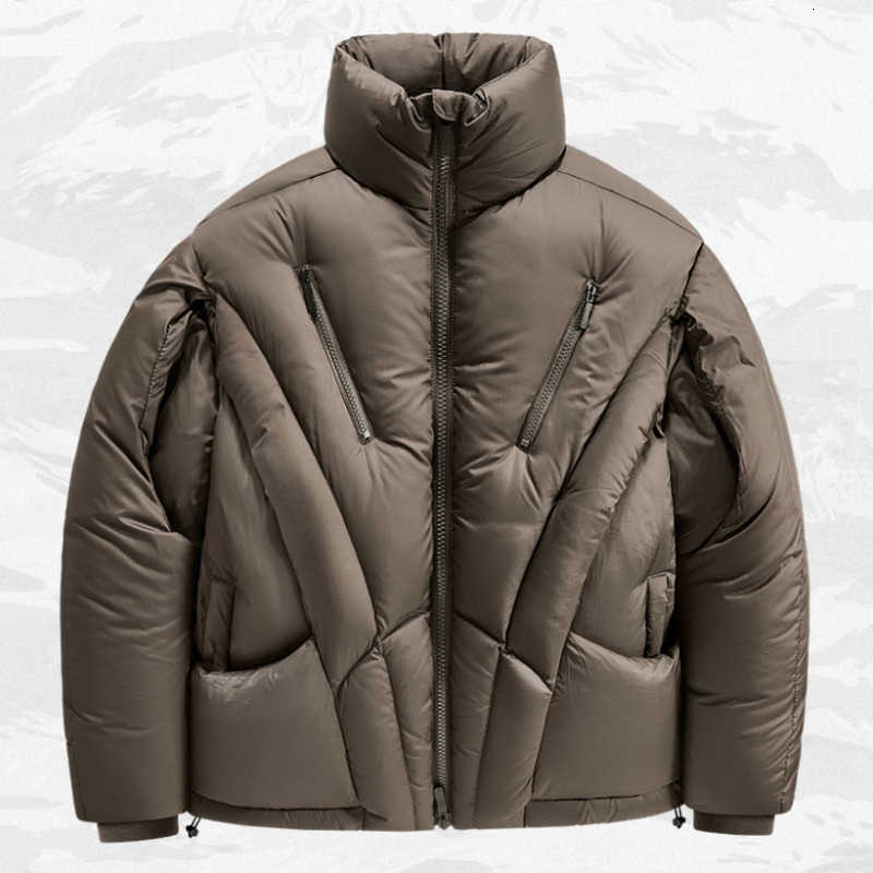 Deconstructive Men's Down Desigh Parkas Winter Jackets For Man Clothes Tactical Function Techwear Style High Street Thick Down Coat Chaquetas C