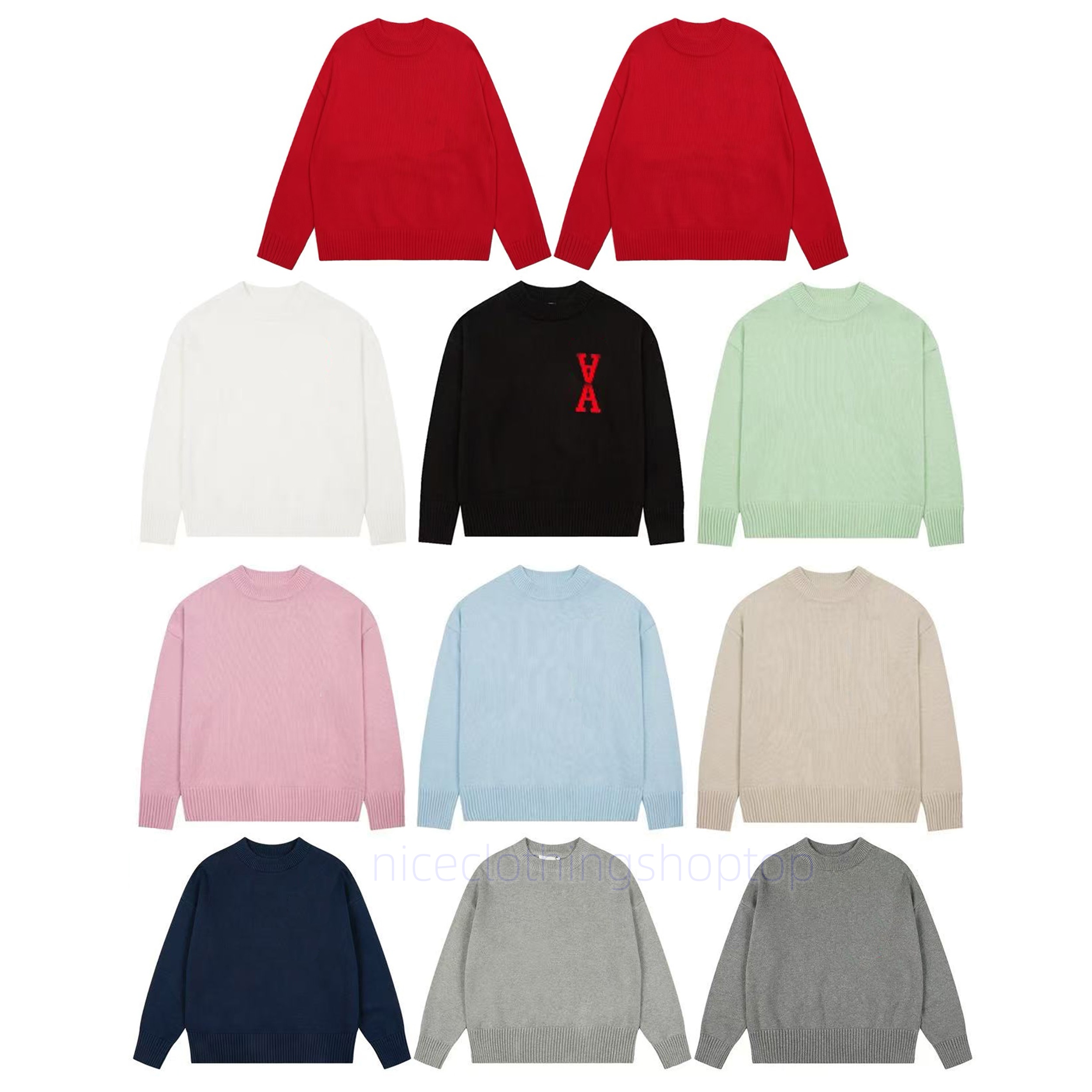 Men Sweaters Paris Designer Cardigan Heart Sweaters Womens Knitted Jumper France Trendy Ivory Wool Sweater V Crew Knit Sweatshirts Embroidered Knitw