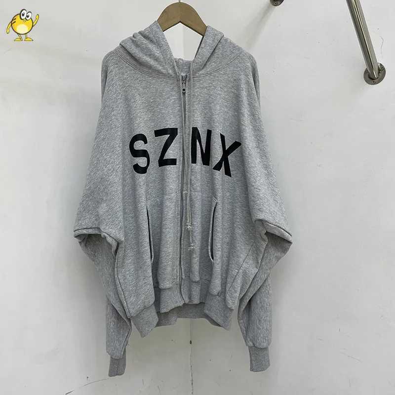 Men's Hoodies Sweatshirts Oversized Grey Sweatshirts Zip Hoodies Men Woman Cotton Good Quality Autumn Winter Hip Hop Casual Hooded Pullovers J2