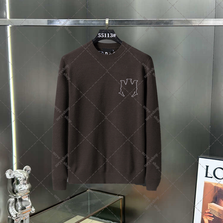 Brown Long Sleeve Top Chocolate Crew Neck Knit Sweater Autumn Warm Trendy Casual Ribbed Knitwear Solid Color Pullover