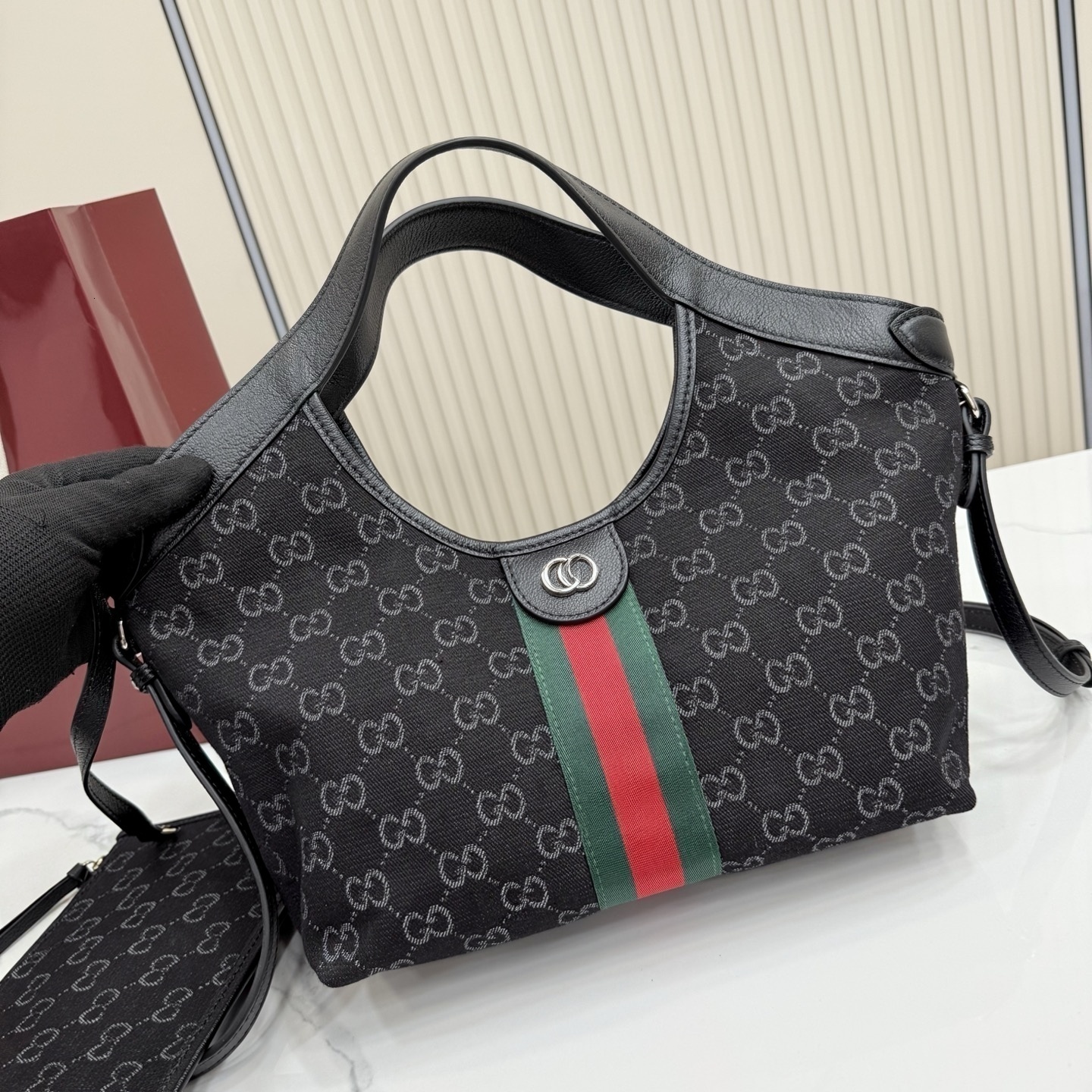 Designer Bag Gi glio Vintagess Bag Monogrames Canvas Hobo Tote Bag Women Fashion Purse Bag Web Stripe Shoulder Crossbody Handbag Bag Large Capacity