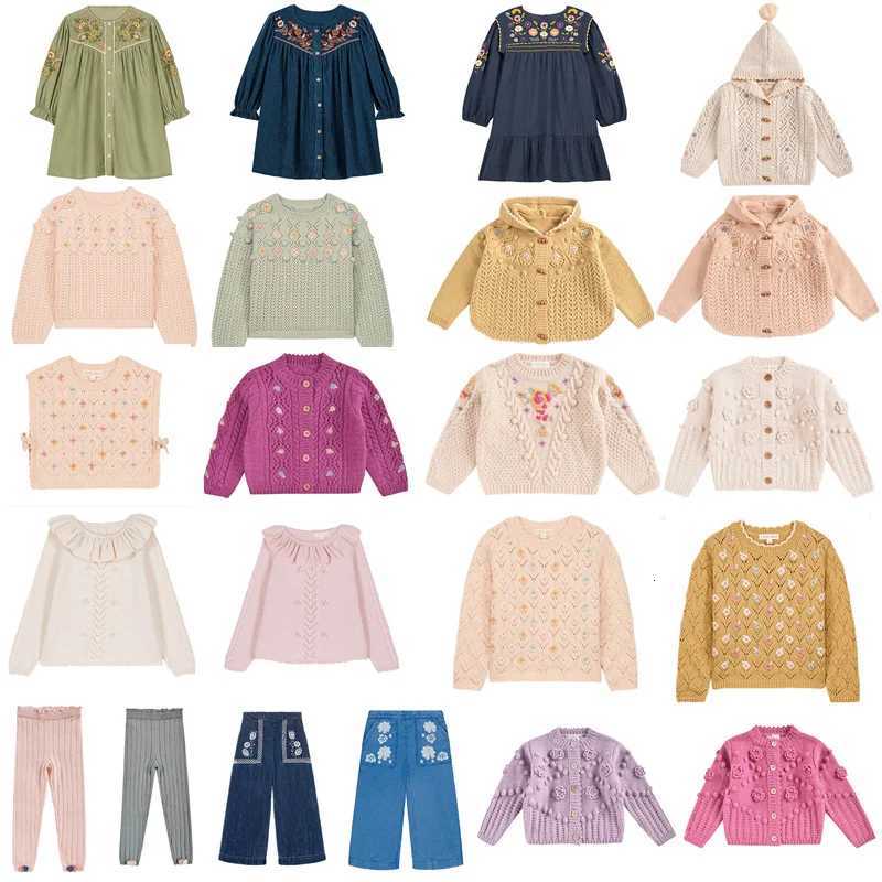 Autumn Sweaters 2025 Pullover Children Winter LM Princess Girls Dress Embroidery Floral Kids Cardigan Outwear Velvet Warm Coat Outwear C260921