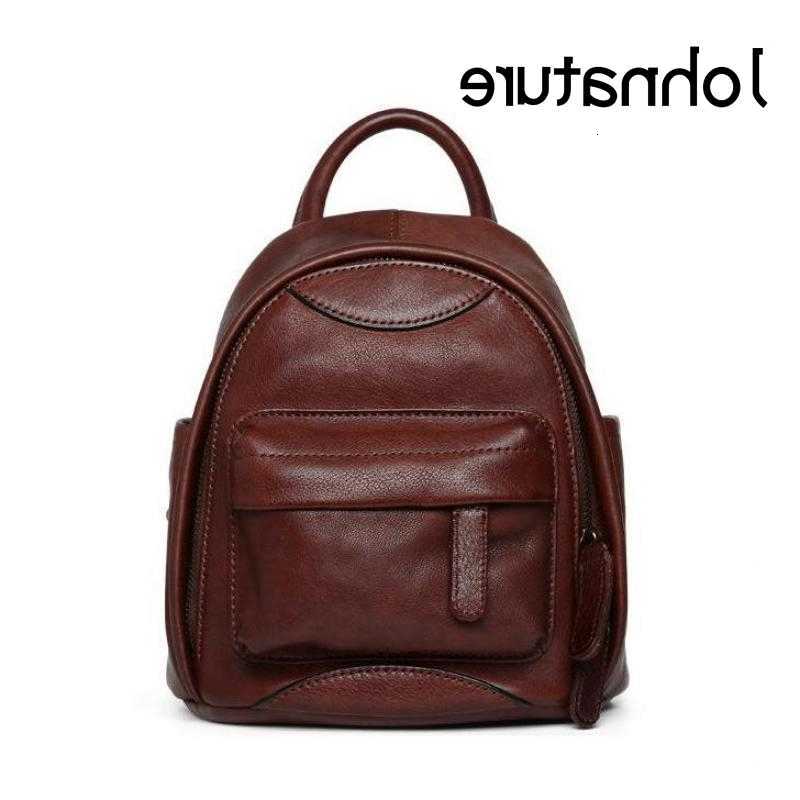 Style Johnature Genuine Leather Backpack Vintage Women Bag Large Capacity Backpack 2026 New Simple Nature Soft Cowhide Leisure Travel Bags H260922