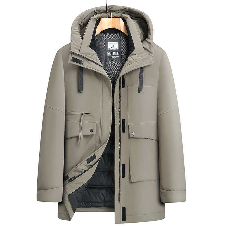 XXL-8XL Parkas Oversized Men's Down Men's Warm Hooded White Duck Down Jackets Winter Casual Thicken Windproof Puffer Coat Outwear Loose To