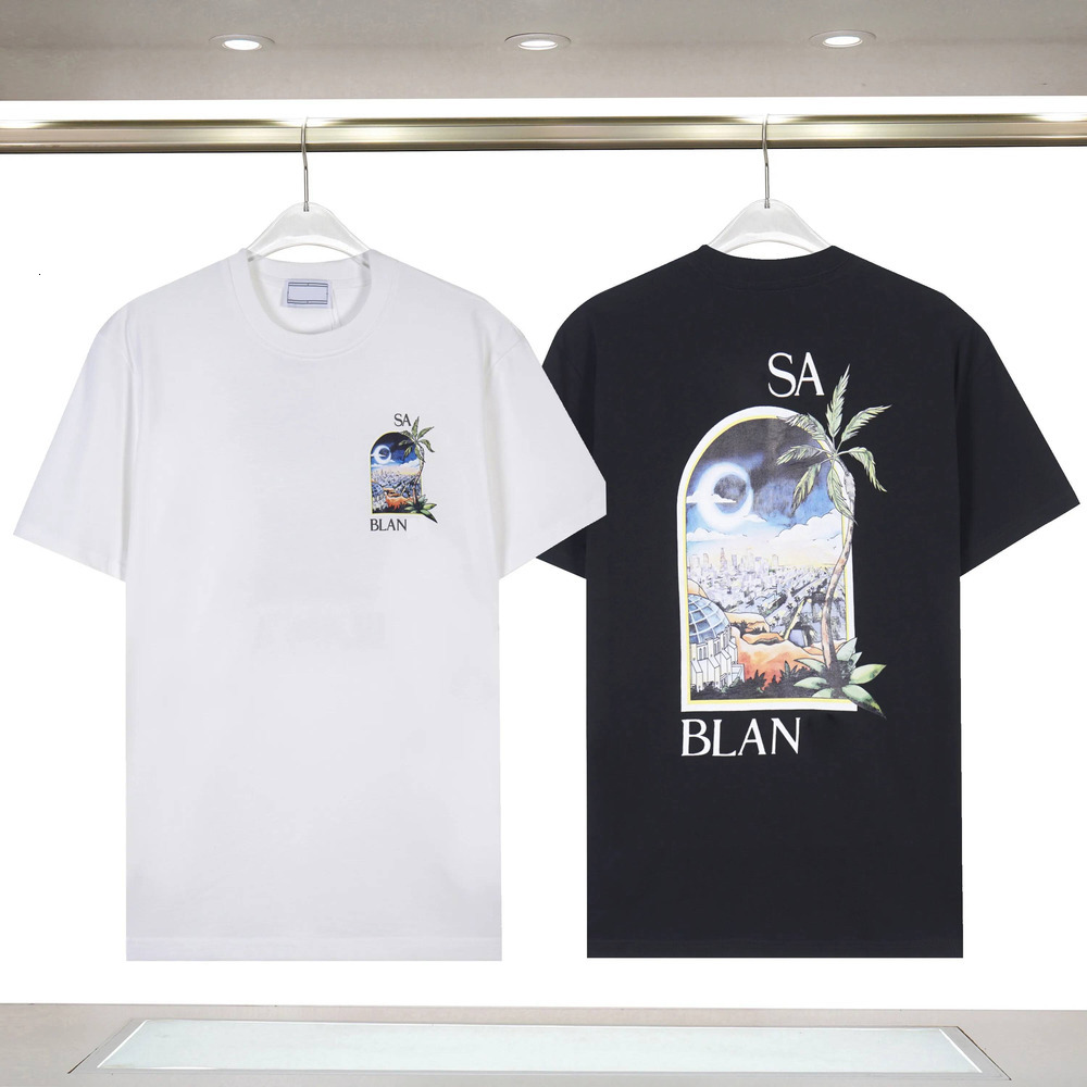 Casas Shirt Designers Tshirt Women Rainbowtshirts Loose Shorts Sleeve Apparel Letter Graphic Tee Summer Breathable High Street Hot Sale Casaity T-Sh
