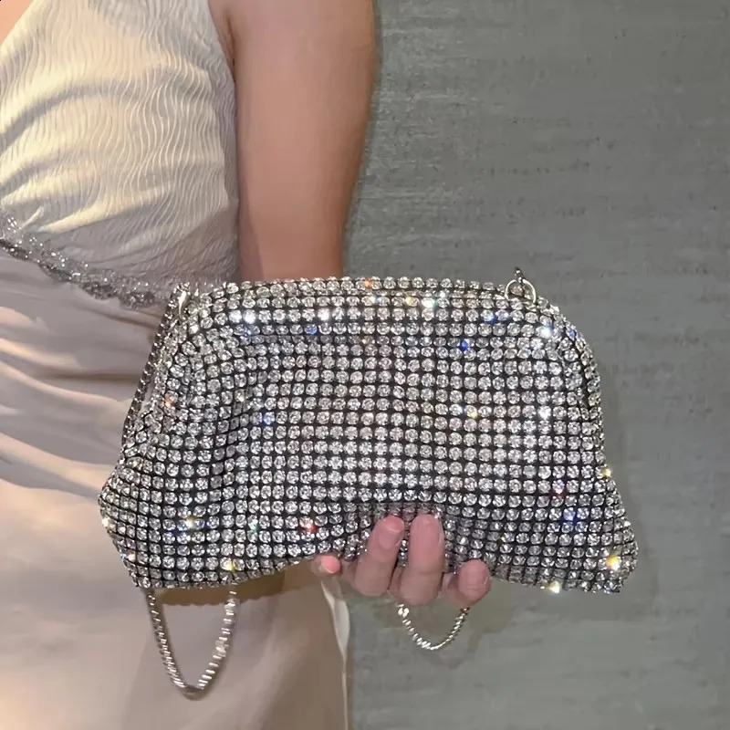 y Glitter Cloud Bag Women's Handbag Crystal Shiny Rhinestones Diamond Evening Bag Wedding Party Clutch Purse Shoulder Bags 260921