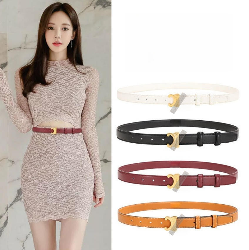 Ceintures pour femmes designer mode boucle lisse ceinture design rétro ceintures de taille fine pour femmes largeur 2,5 cm ceinture luxe peau de