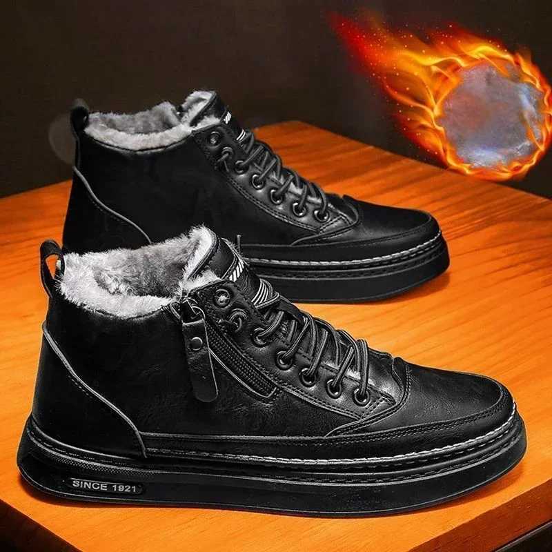 Designer Winter Boots Warm Men's Cotton Shoes 2024 New Classic Fashion Retro Plush Comfortable Anti Slip Snow Boots Outdoor Sports Casual Shoes