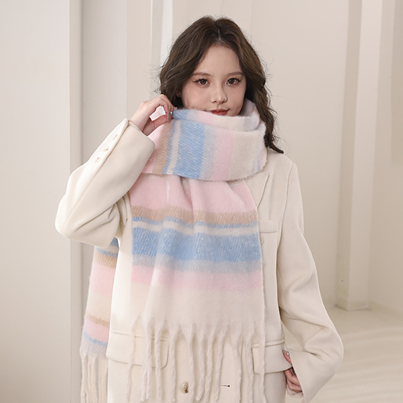 Melard High-End Atmosphere Scarf for Women Winter 2026 New Korean Version Versatile Thickened Mohair Plush Neck Warmer Autumn