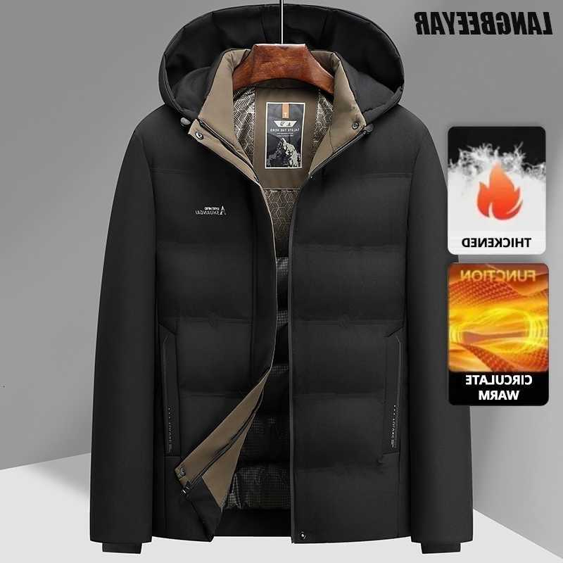 Grade Men's Down Parkas Top Winter New Brand Hooded Casual Fashion Windbreaker Quilted Parka Jacket Puffer Bubble Coats Outwear Men Clothes C26