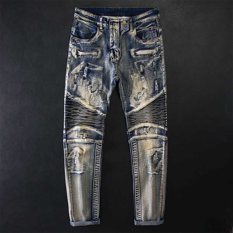 Autumn Men's Jeans and Spring New Fashion Trend American Vintage Straight Leg Jeans Men's Casual Comfortable Sports High Quality Denim Pan
