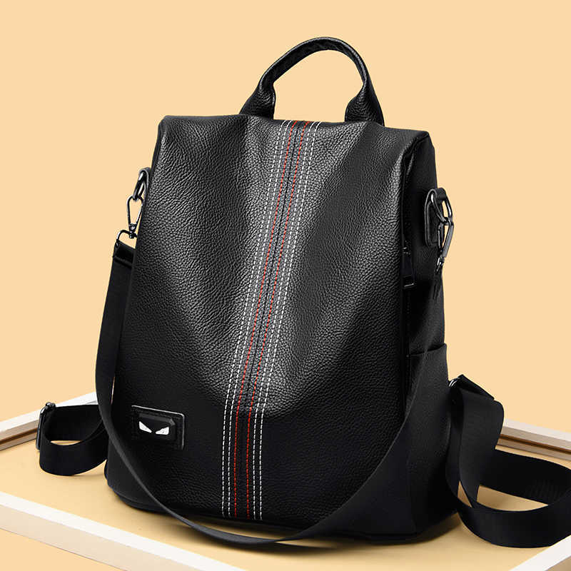 Style 2024 New Backpack Women Backpack High Quality Leather Simplicity Backpacks Leisure Travel Bags FAshion School Bags for H260922