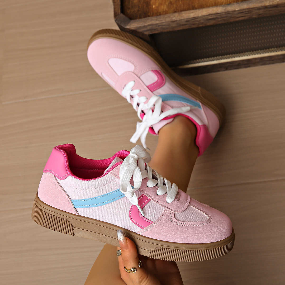 Bottom Casual Flat Shoes Women's Sports Shoes Hot Sale Mixed Colors Spring Autumn New Style Sneakers Casual Leisure Student Flats Rubber Sole D