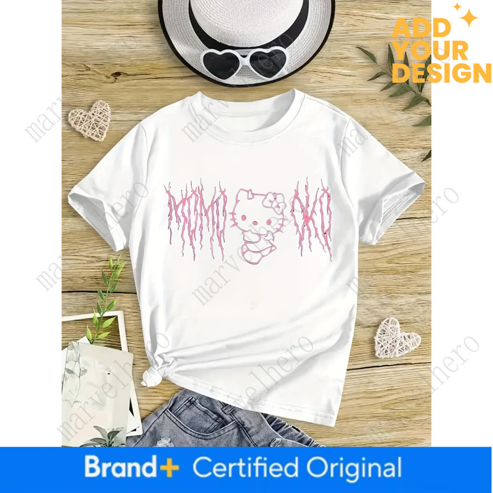 Sanrio Spring Summer Autumn New Round Neck Loose Fit Casual Cartoon Co Branded T Shirt For Home And Commuting