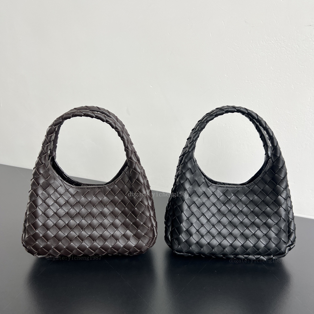 mini women's woven lambskin leather crossbody shoulder handbag handwoven compact everyday purse 20cm 12a mirror quality designer bag V1655