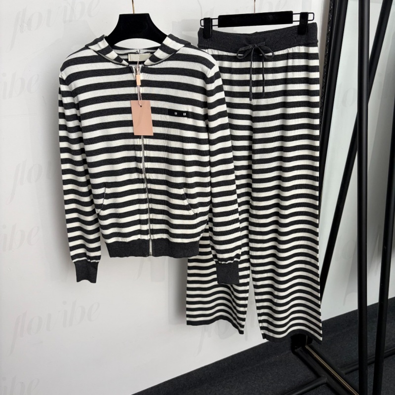 Designer Stripe Survêtements Costume Mode Femme Cardigan Costume Pour Femmes De Luxe Sweat Femmes Automne Ensemble Lettre À Capuchon Casual Cardi