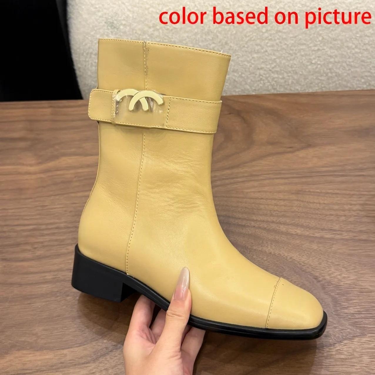 Heel Designer Boot Luxury Shoe Woman Leather Beige Red Black White Tall Knee High Low Block Buckle Belt Fashion Classic Quality Genuine Winter Outdo
