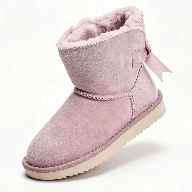 New Fashion Women Warm Snow Boots Winter Boots 100% Genuine Cowhide Leather Women Boots Ankle Shoes Size 35-44 T260922