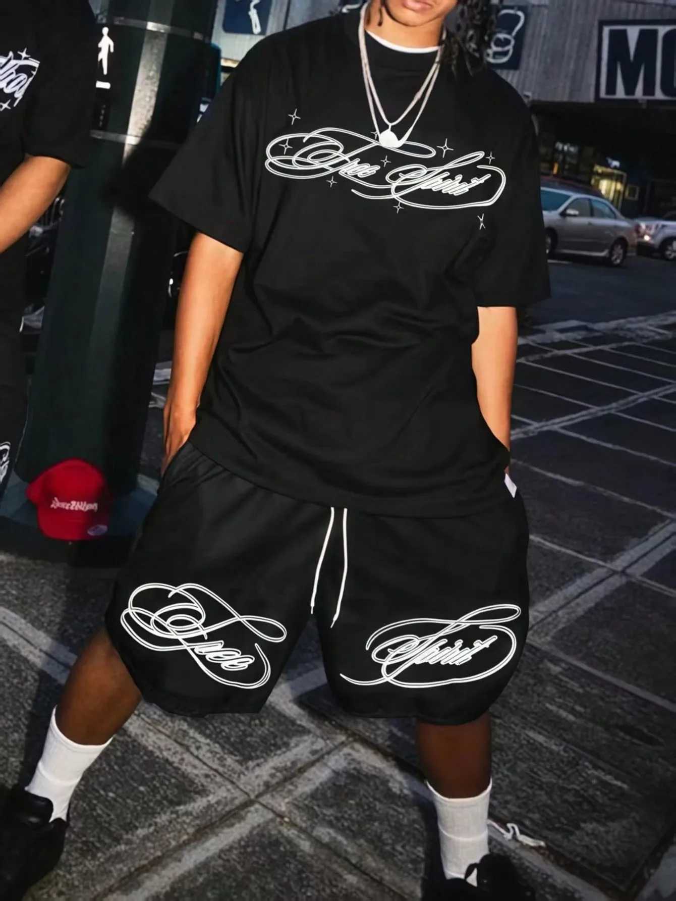 Tracksuits 2026 Summer Men's New Men's Short-Sleeved Shorts Set with 3D Letter Pattern Printing - Street Casual Fashion Comfortable and So