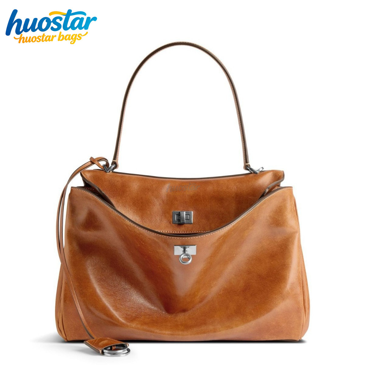 Designer Tote Bag Genuine Leather Luxury Vintage Biker Style Large Capacity Lock Detail Neutral Relaxed Vibe Shoulder Handbag Purse for Women Men Da