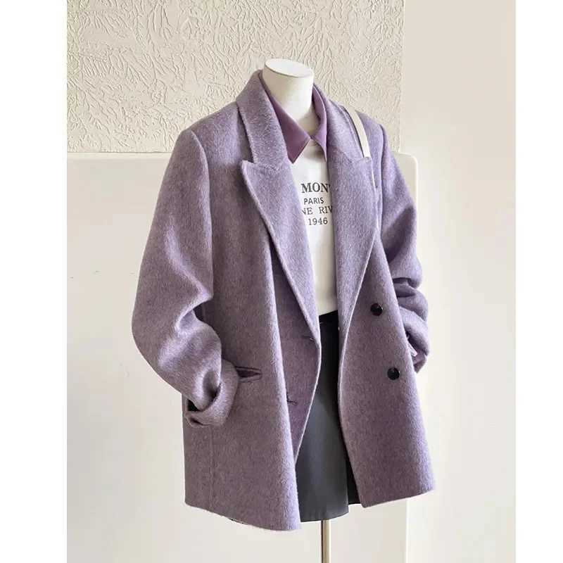 Gentle wWoolen Coat For Women In Autumn And Winter 2025 New Woolen Coat With High-end Fl Small And Short Korean Style S260923HTWC