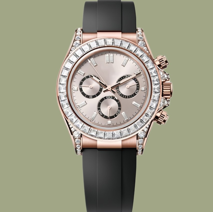 Luxury watch men's automatic diamond ring mechanical watches, men's designer watch, rubber non display steel strip swimming night light bl