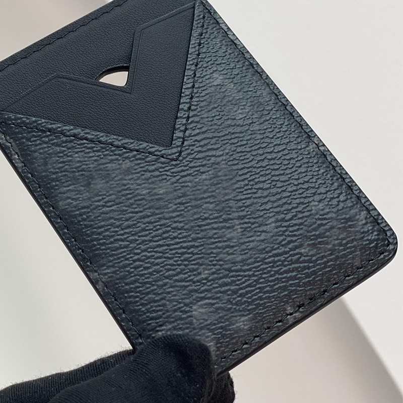 Hommes Vintage Designer Aimant Porte-cartes Sacs à main Femmes Miroir Qualité Cuir Noir Slim Téléphone Mag Safe Porte-cartes magnétiques Portefeu