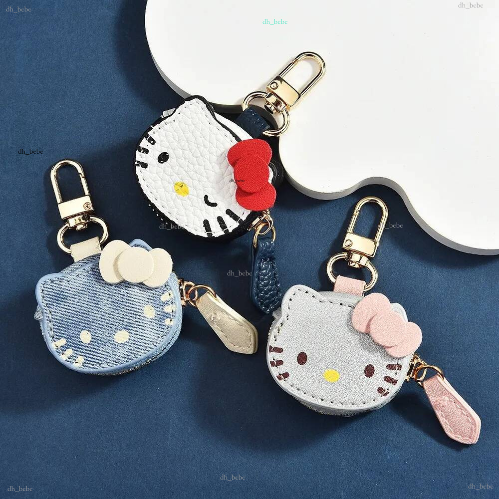 Kawaii KT – Mini porte-clés chat, portefeuille, breloques douces, porte-monnaie, écouteurs portables, câble de données, sac de rangement de bijou